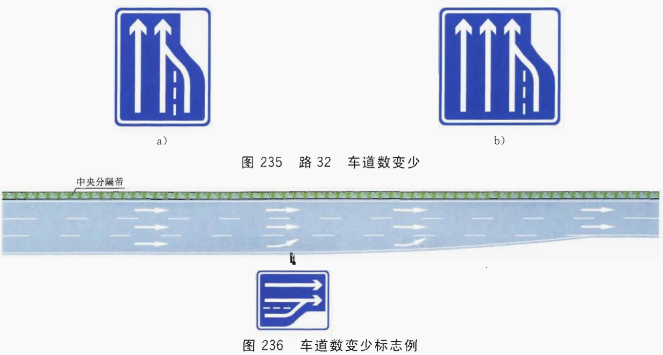 2.5 车道数增加标志(图237)