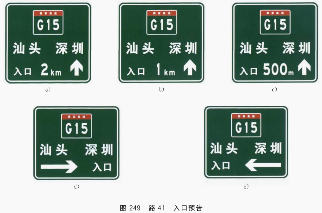 道路交通标志—高速公路,城市快速路路径指引标志
